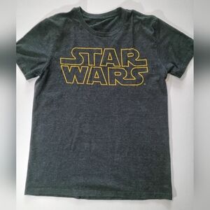 Star‎ Wars T-shirt Mens Size Medium Grey Yellow Logo Old Navy Casual Graphic Tee